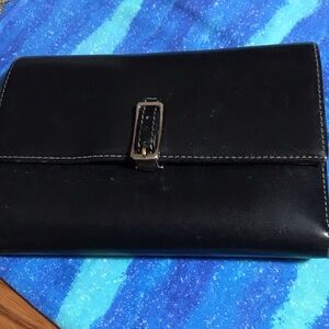 Retro black Coach leather wallet